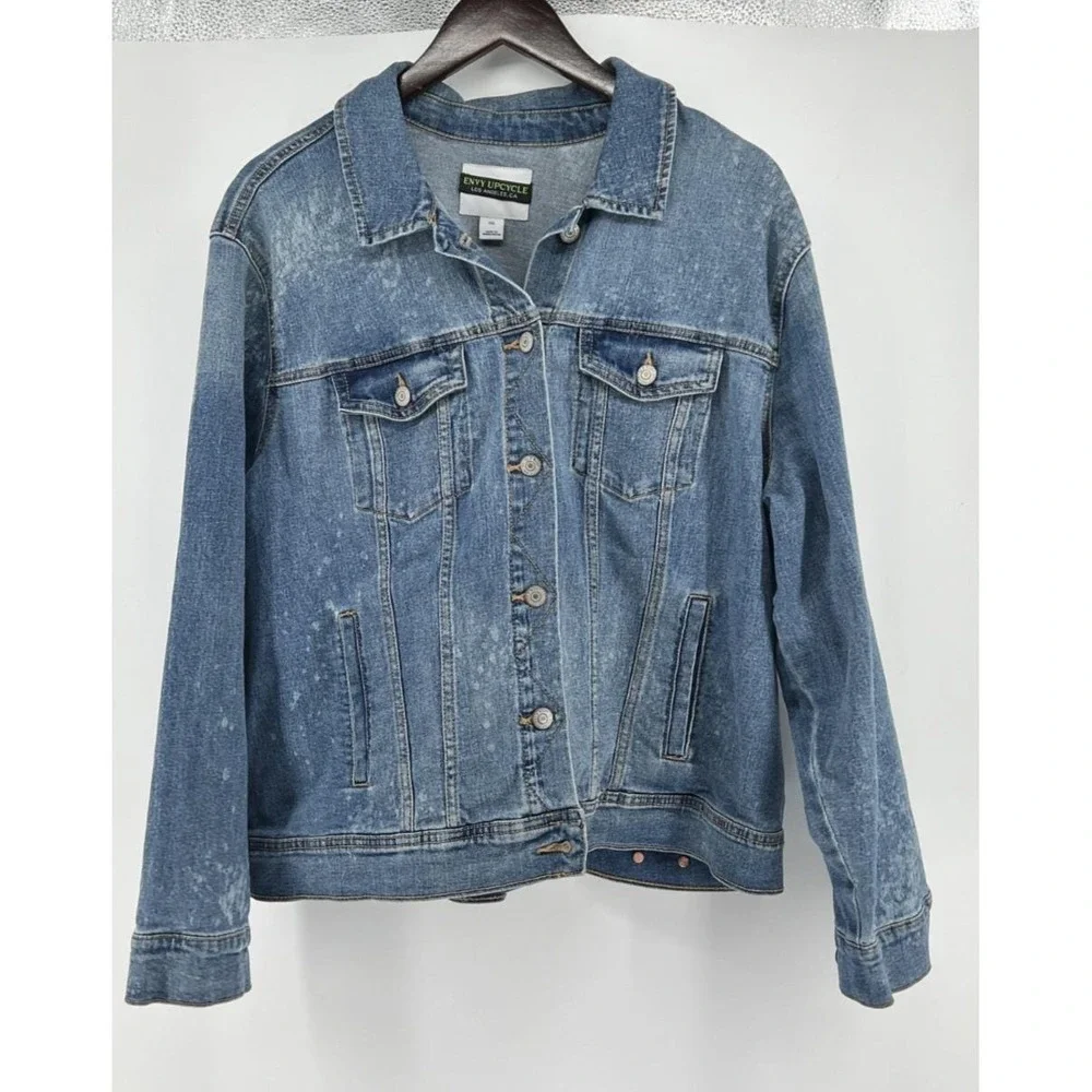 George Strait Denim Blue Jean Jacket Sz XXL‎ Custom Photo Patch